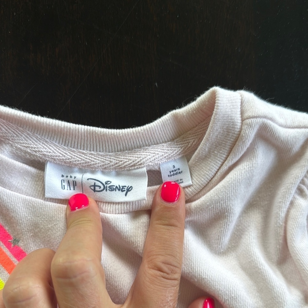 Disney Red and White Hoodie with Cartoon Design - Picture 2 of 3